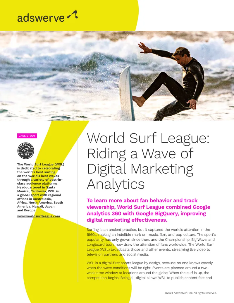 World Surf League Digital Marketing Analytics Case Study