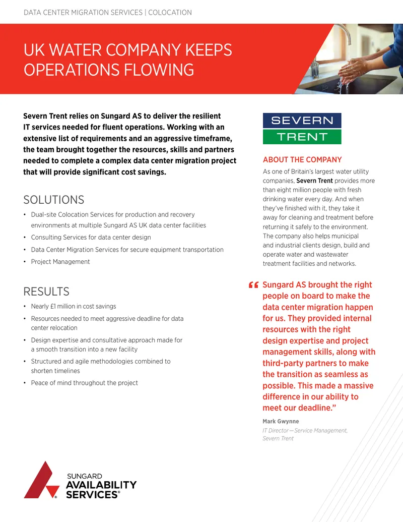 Severn Trent Data Center Migration Case Study