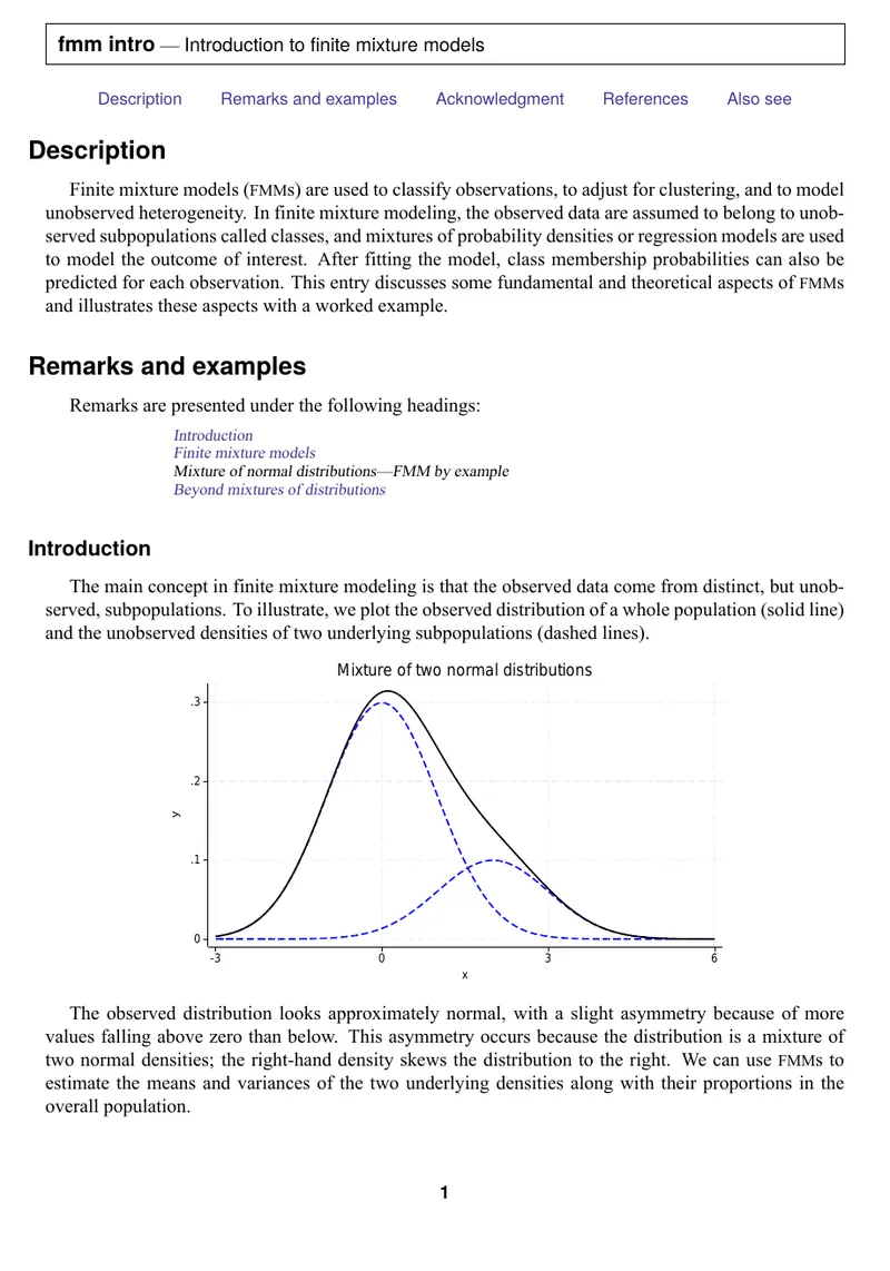 Introduction to Finite Mixture Models