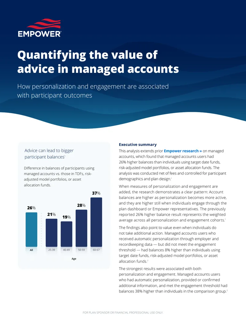 Impact of Personalization and Engagement on Managed Accounts