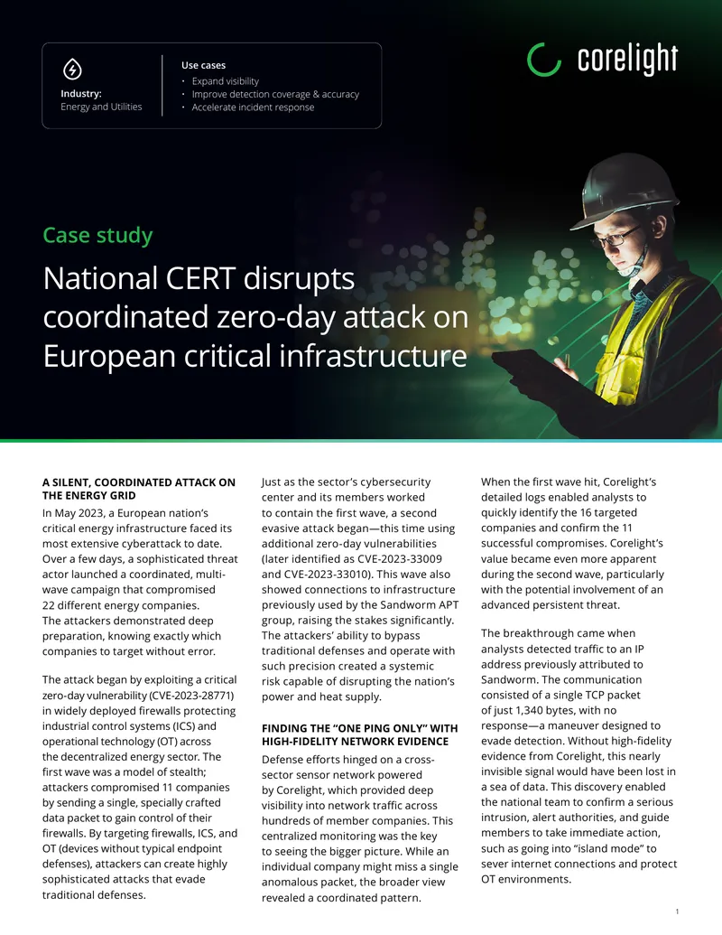 National CERT Response to Zero-Day Cyberattack