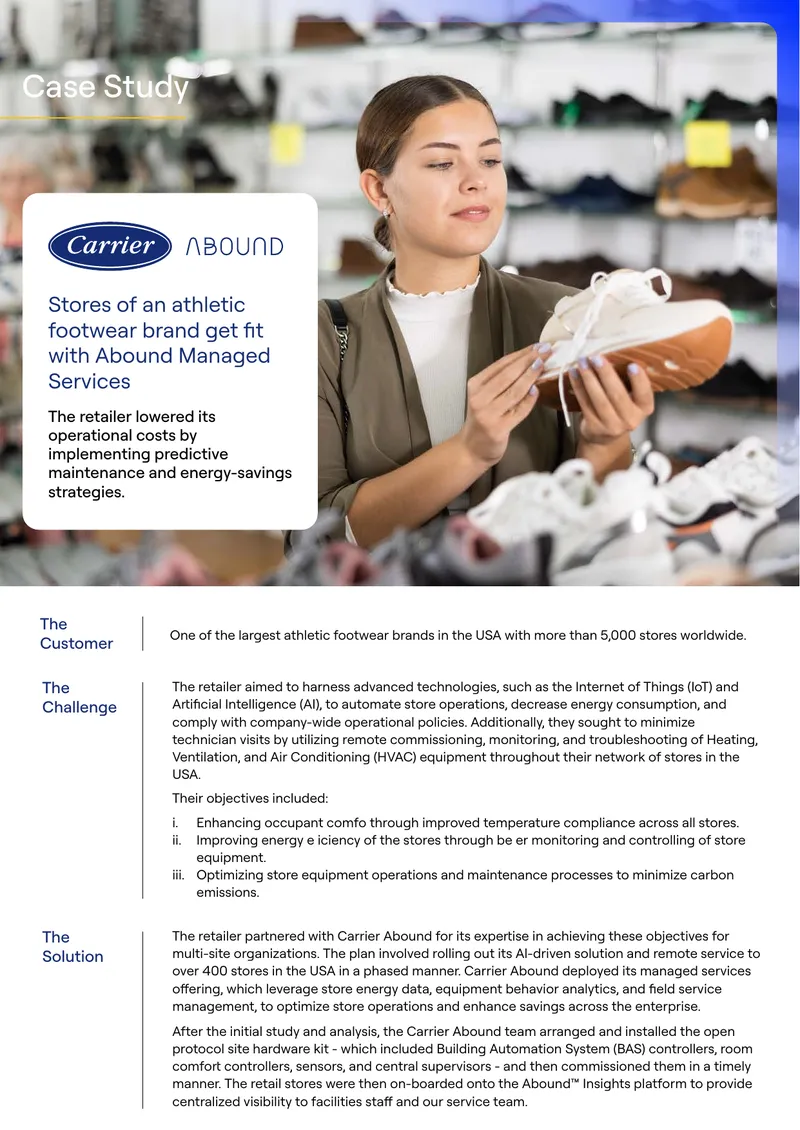 Athletic Footwear Brand Case Study on Managed Services