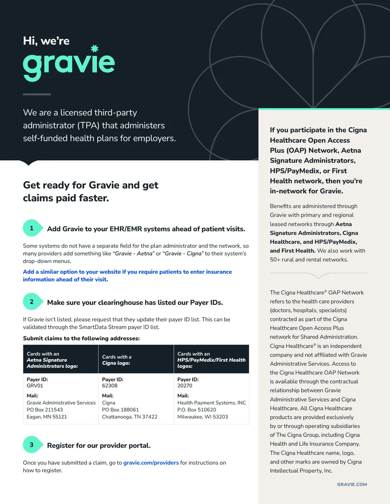 Gravie Provider Network and Claims Submission Guide