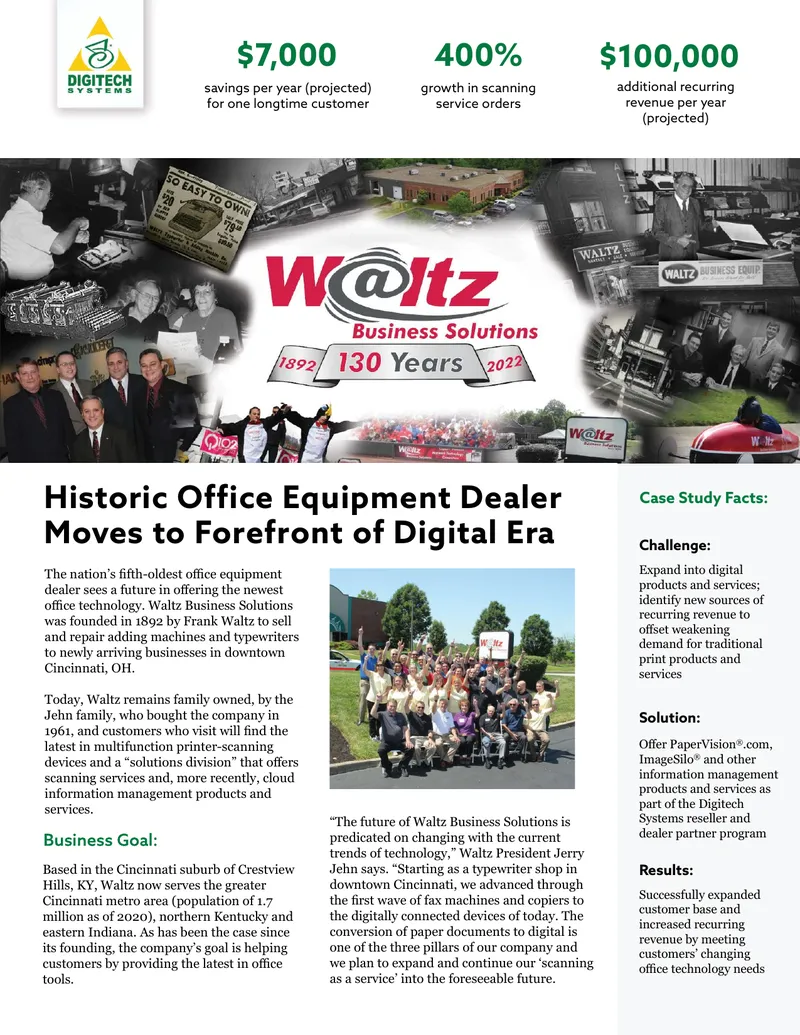 Waltz Business Solutions Digital Transition Case Study