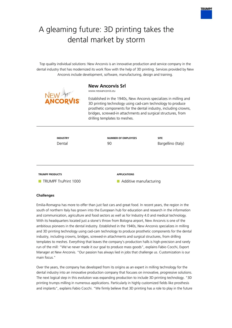3D Printing Innovations in Dental Manufacturing preview page 1