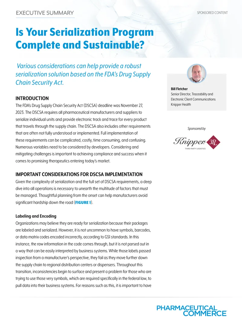 Considerations for DSCSA Compliance Implementation