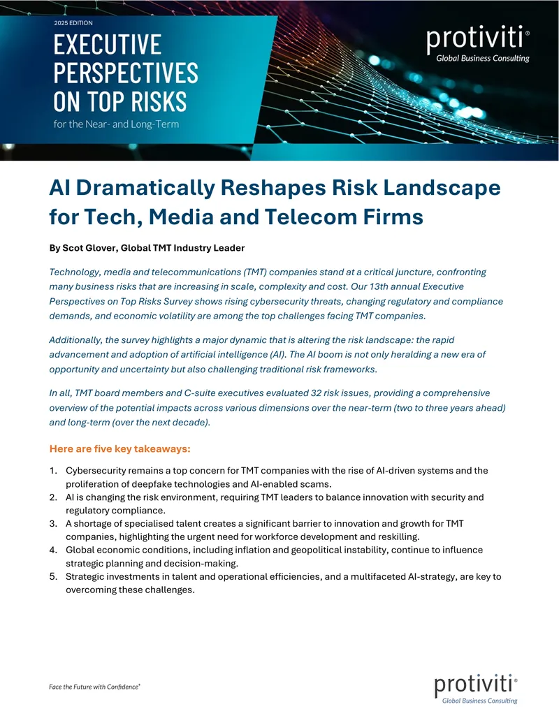 AI Impact on Risk Management in TMT Sector preview page 1