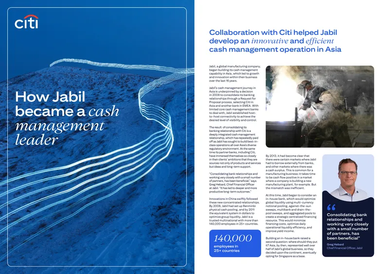 Jabil's Cash Management Innovations in Asia