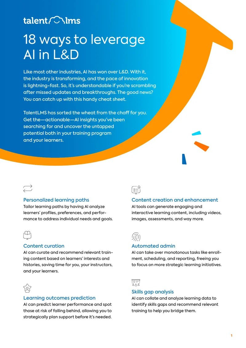 18 Ways to Leverage AI in Learning and Development