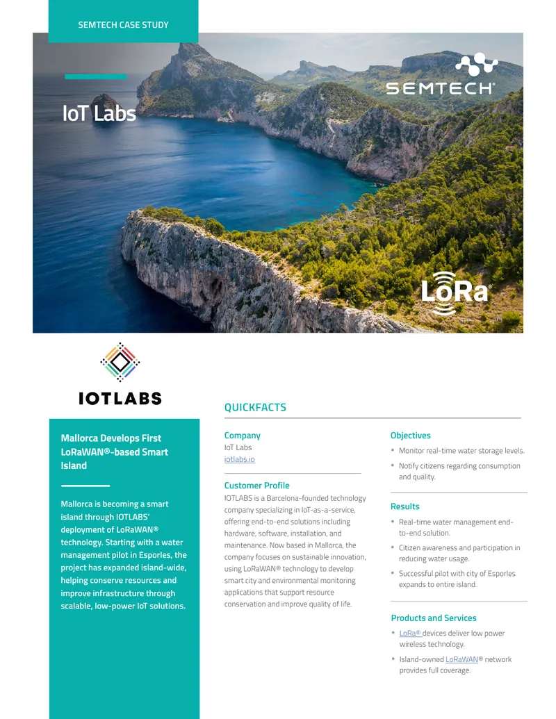 LoRaWAN-Based Water Management in Mallorca