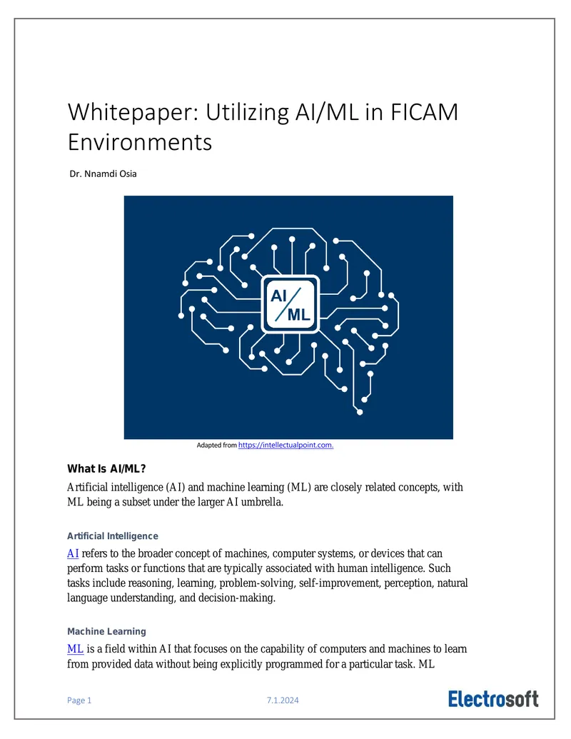 Utilizing AI and ML in FICAM Environments