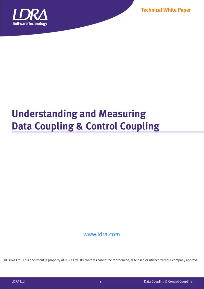 Data Coupling and Control Coupling Analysis Guide