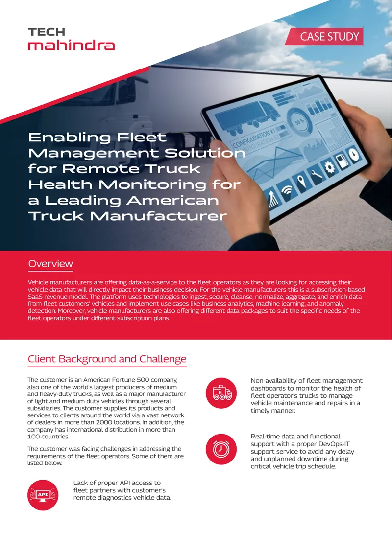 Fleet Management Solution for Remote Truck Monitoring
