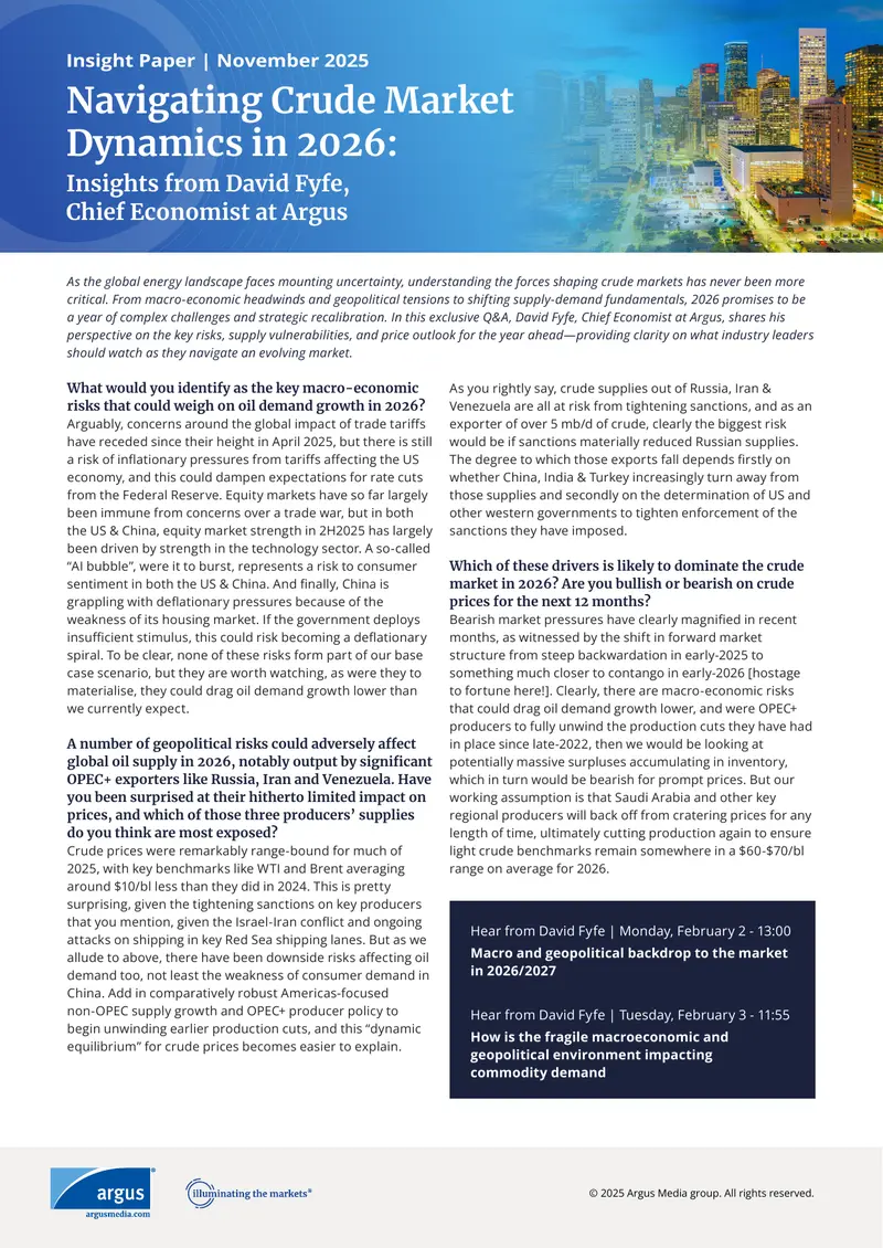 Navigating Crude Market Dynamics in 2026