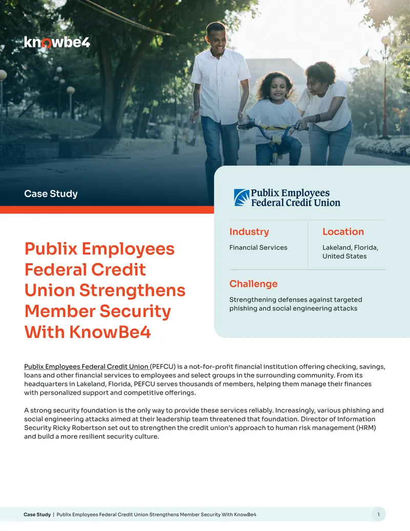 Publix Employees Federal Credit Union Security Case Study