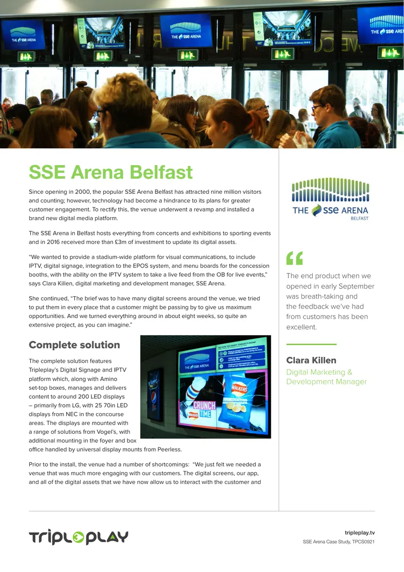 SSE Arena Belfast Digital Media Platform Case Study