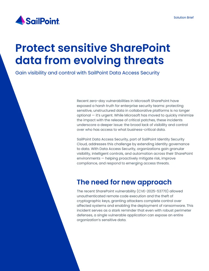 Data Access Security for SharePoint Protection