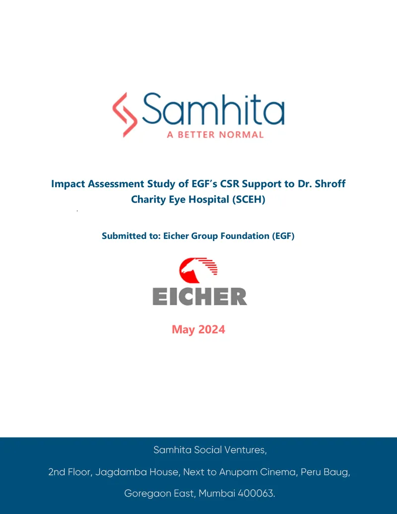 Impact Assessment Study of EGF’s CSR Support to SCEH