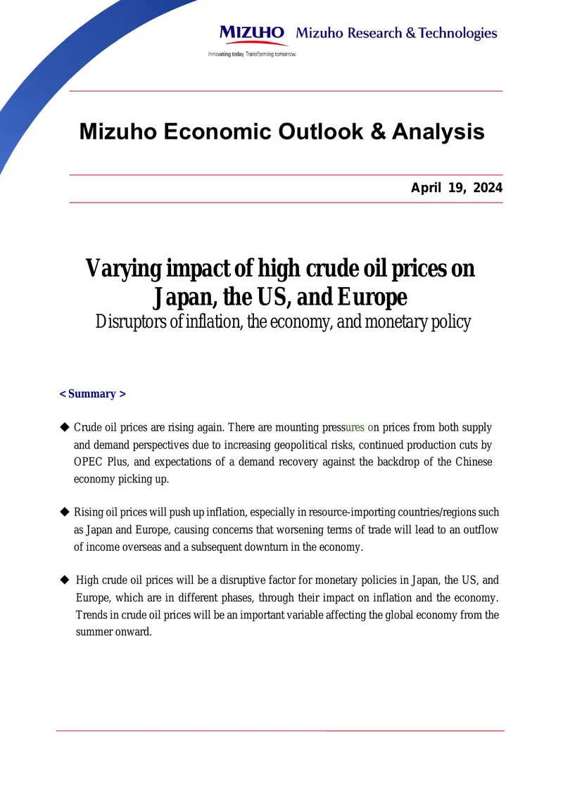 Impact of Rising Crude Oil Prices on Global Economies