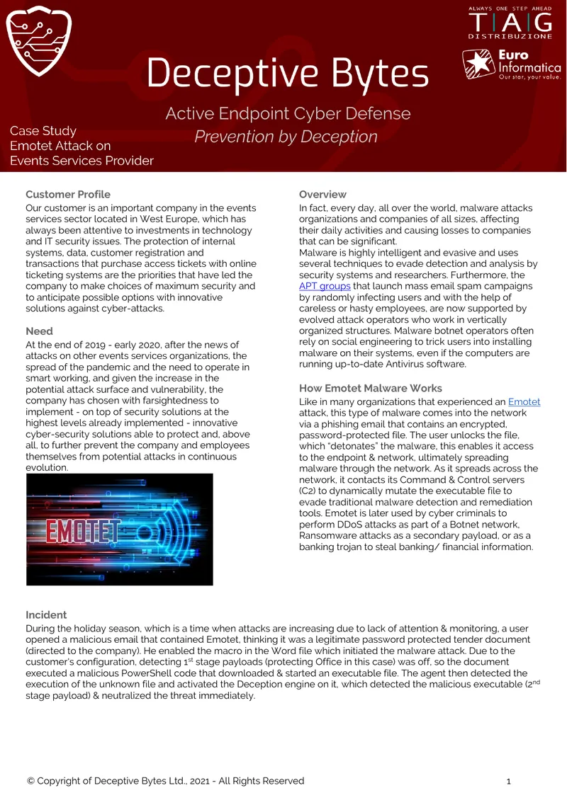 Case Study on Emotet Malware Attack Response
