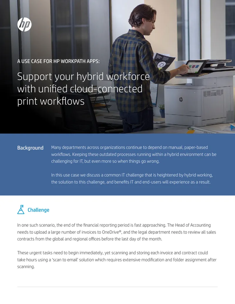 Unified Cloud-Connected Print Workflows for Hybrid Workforce