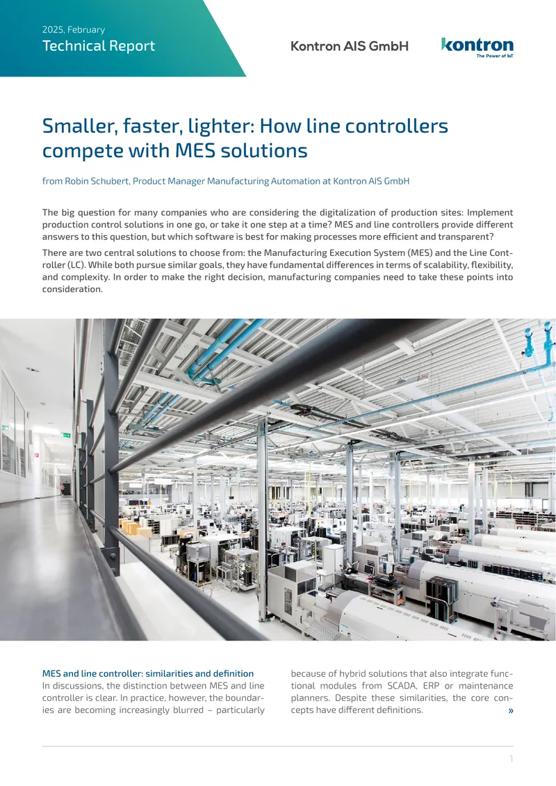 Comparison of MES and Line Controller Systems