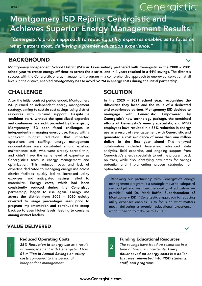Montgomery ISD Energy Management Strategy
