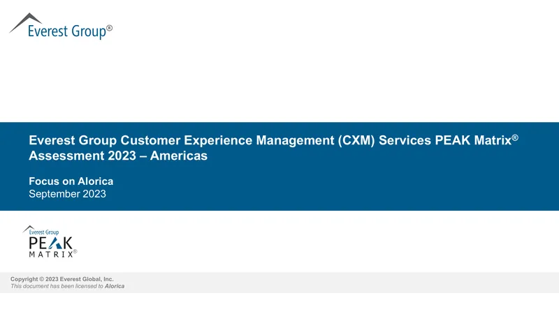 Customer Experience Management Services PEAK Matrix Assessment 2023