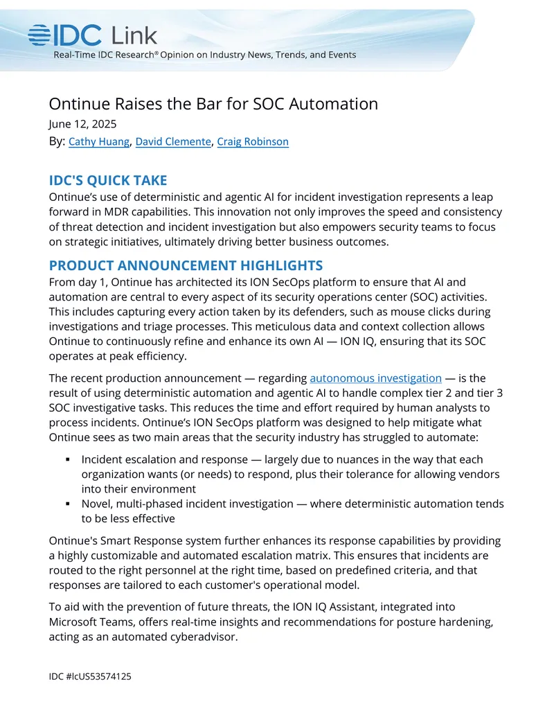 Ontinue's Advancements in SOC Automation