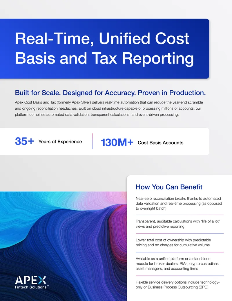 Apex Cost Basis and Tax Automation Solutions
