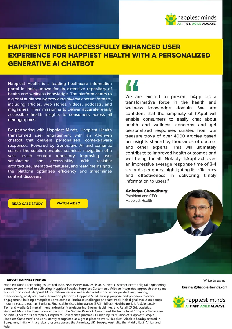 Happiest Health AI Chatbot Implementation Case Study