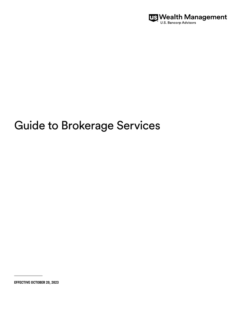 Guide to Brokerage Services Overview