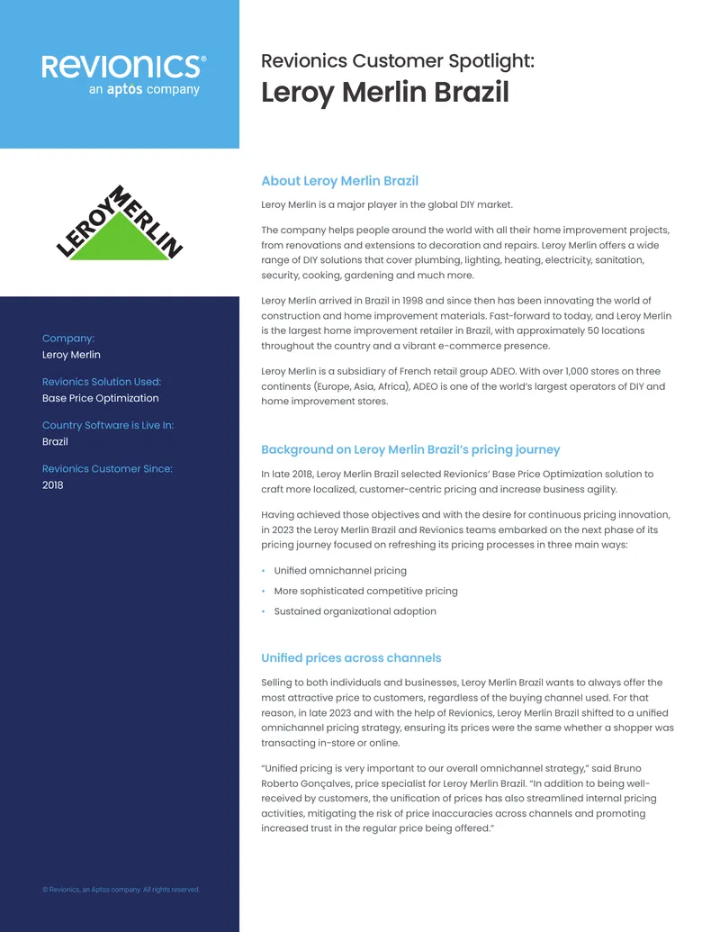 Leroy Merlin Brazil Pricing Optimization Case Study