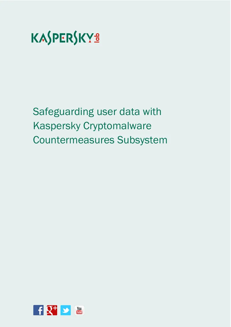 Kaspersky Cryptomalware Countermeasures Overview preview page 1