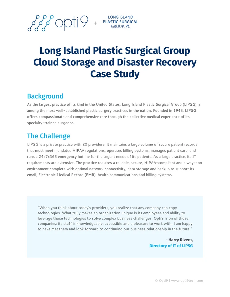 Cloud Storage and Disaster Recovery Case Study
