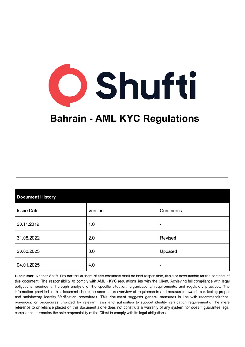 Bahrain AML KYC Regulations Guide