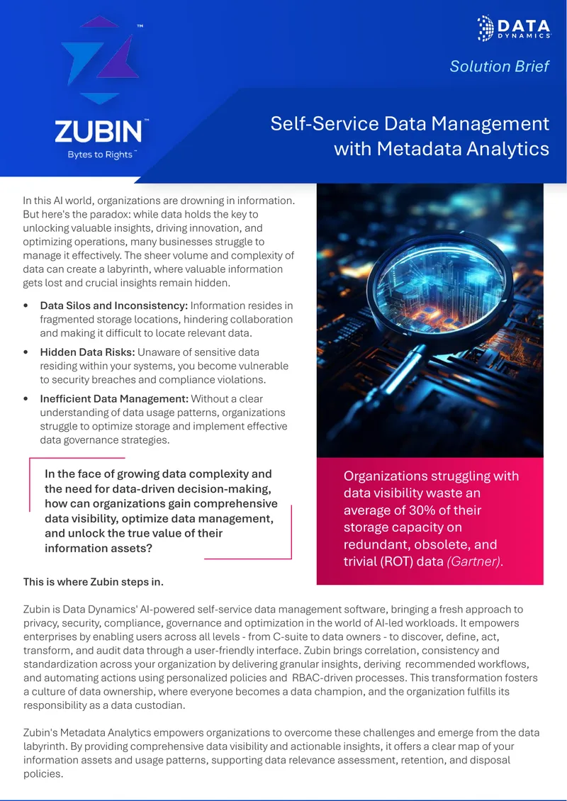 Self-Service Data Management with Metadata Analytics