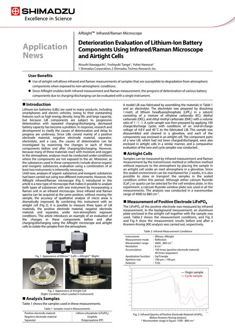 Deterioration Evaluation of Lithium-Ion Battery Components