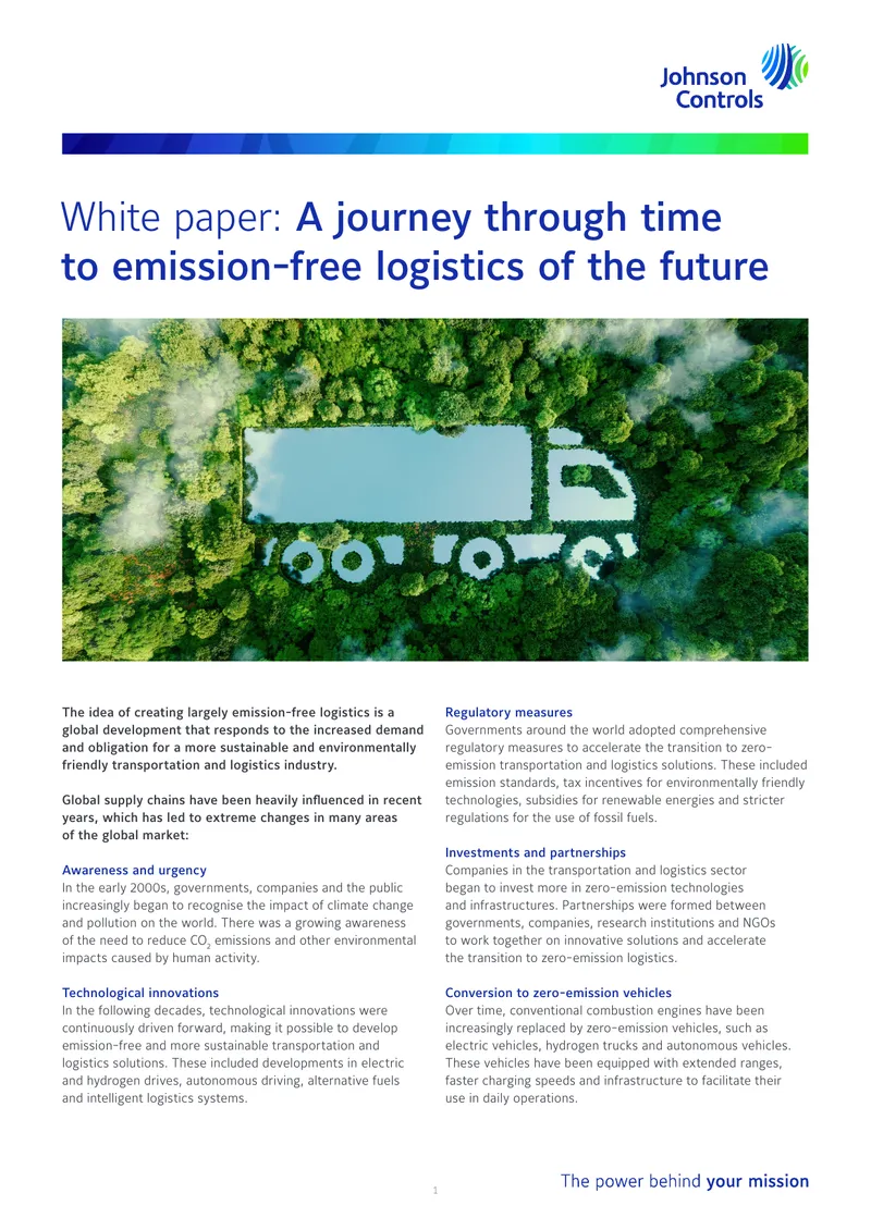 Emission-Free Logistics and Sustainable Practices