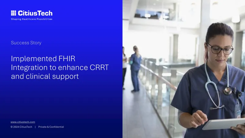 FHIR Integration for Continuous Renal Replacement Therapy