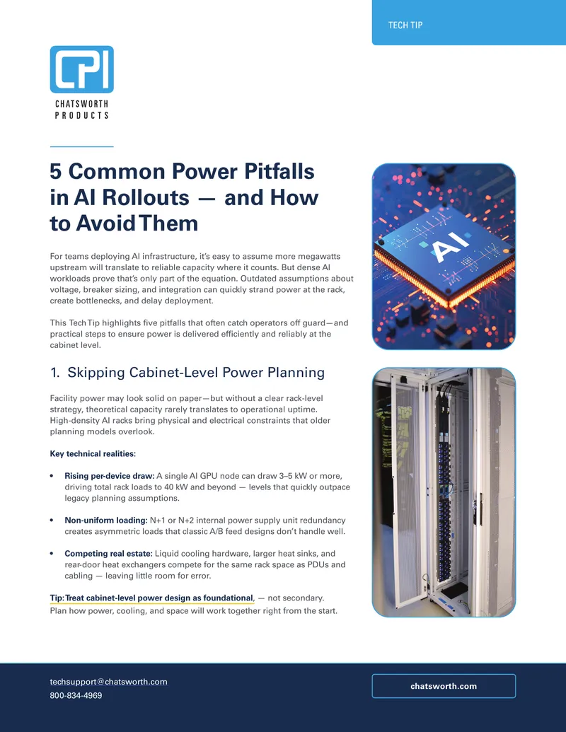 Common Power Pitfalls in AI Infrastructure Deployment