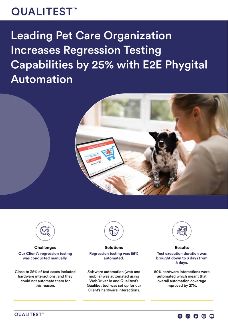 Pet Care Organization Regression Testing Automation Case Study