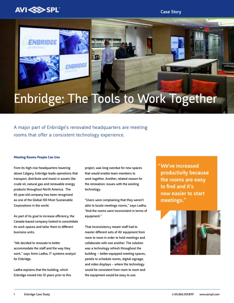 Enbridge Meeting Room Technology Integration Case Study