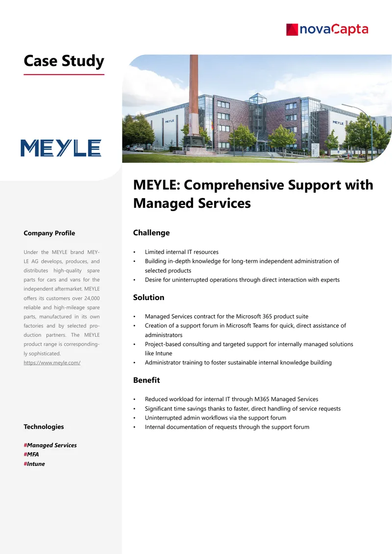 Managed Services Support for Microsoft 365 Infrastructure
