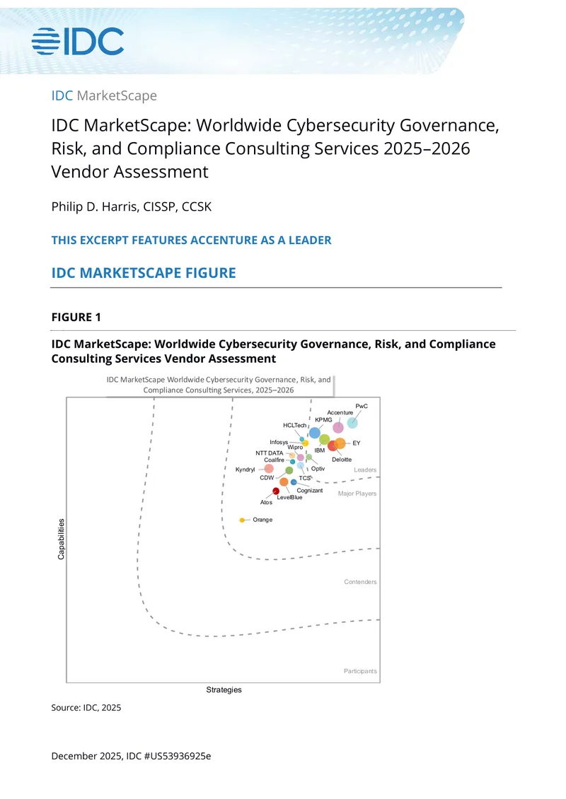 Worldwide Cybersecurity Governance Risk and Compliance Consulting Services Assessment