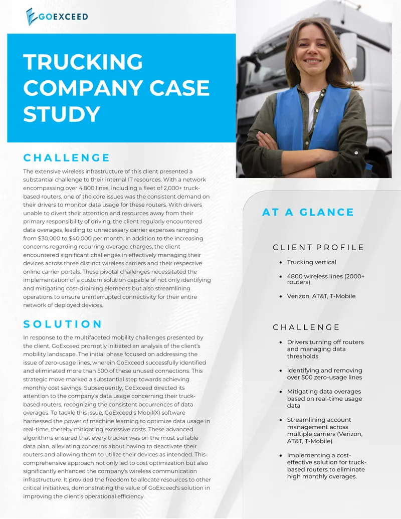 Trucking Company Mobility Management Case Study