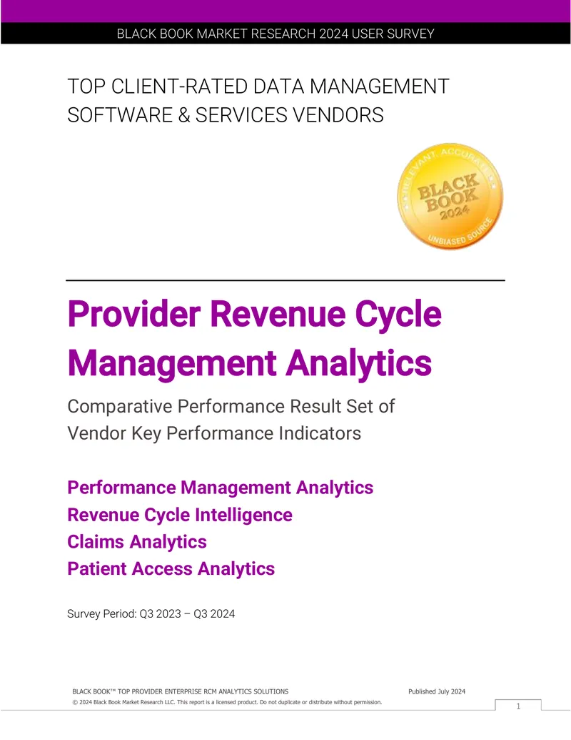 2024 Black Book Provider RCM Analytics Solutions Survey