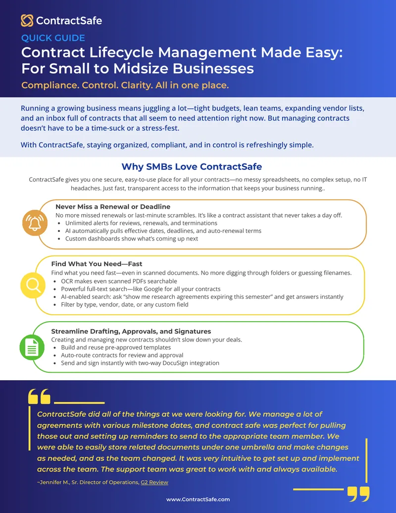 Contract Management Software Overview for SMBs