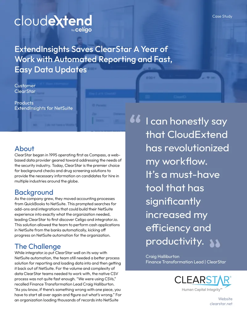 ClearStar Case Study on ExtendInsights Implementation