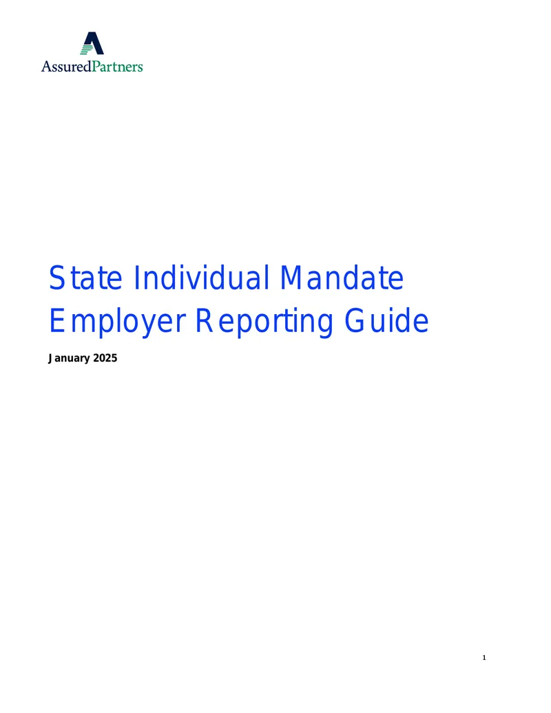 State Individual Mandate Employer Reporting Guide